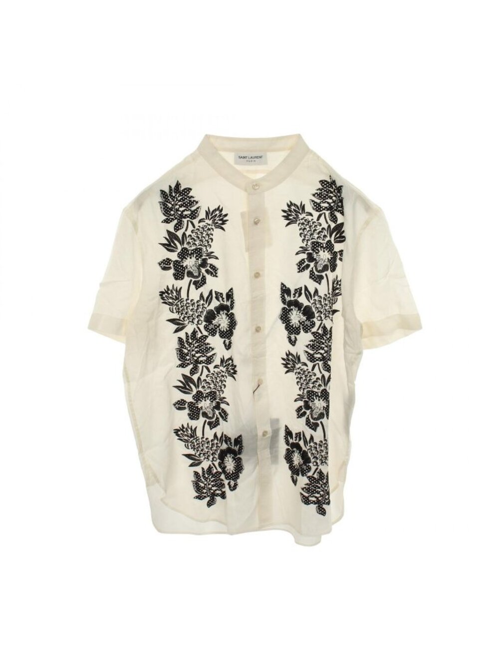 Saint Laurent Paris Flower Embroidery Shirts T-Shirt